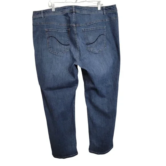 Lane Bryant 24 Jeans Straight Leg Genius Fit Denim Stretch Denim Classic Pockets - Picture 2 of 13